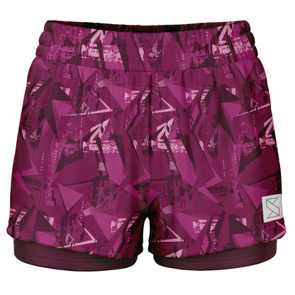 Pink Geo Women's Lined Shorts