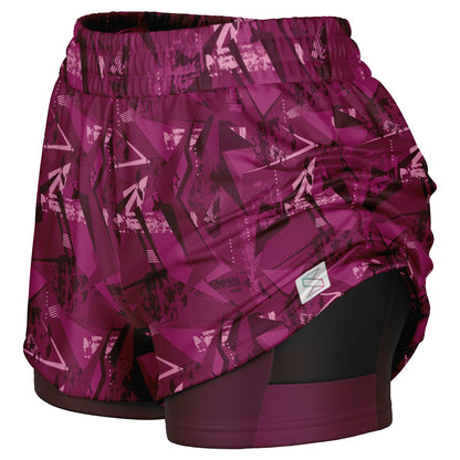 Pink Geo Women's Lined Shorts