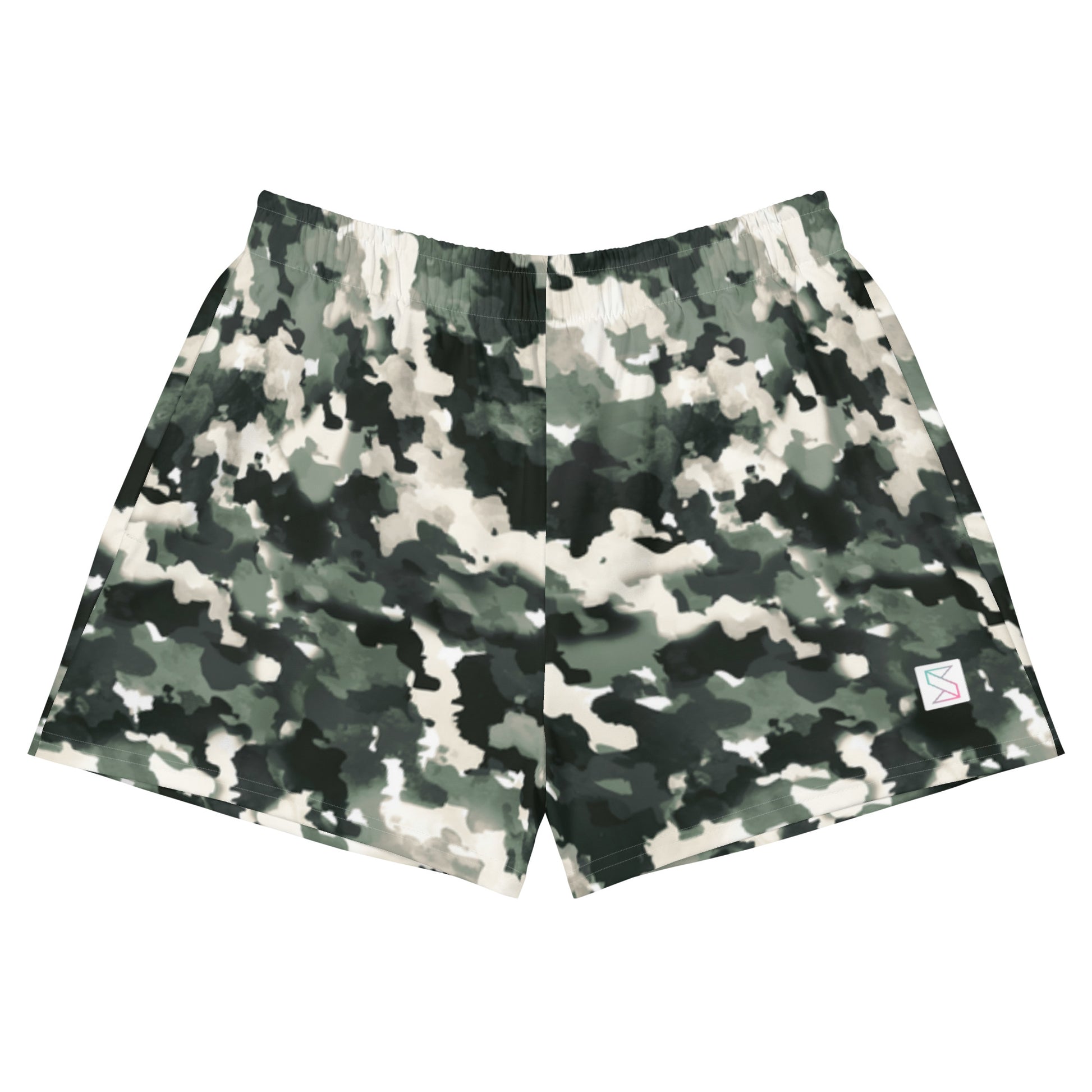 Camo womens shorts trunks front view