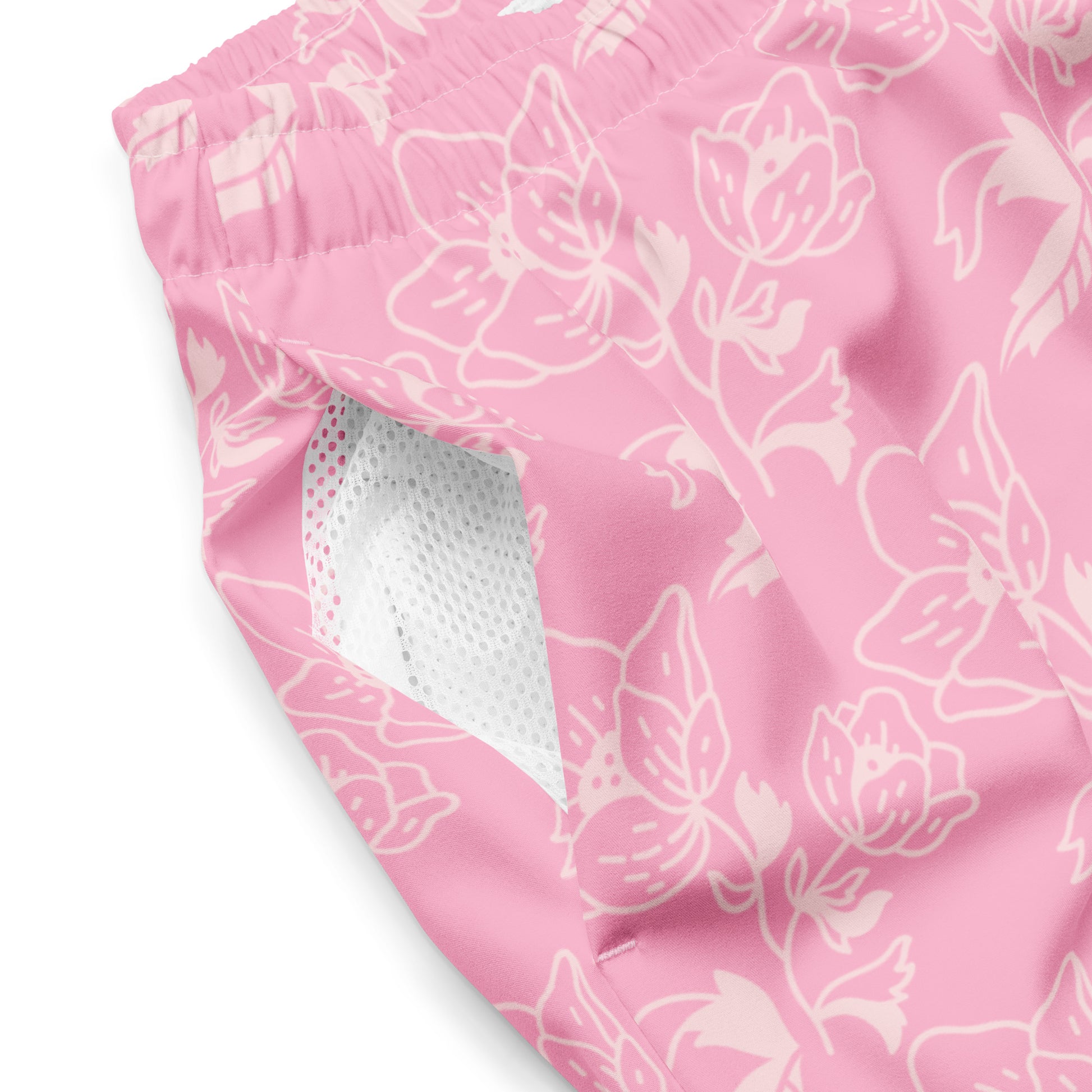 Cotton candy flowers trunks focused view on mesh side pocket