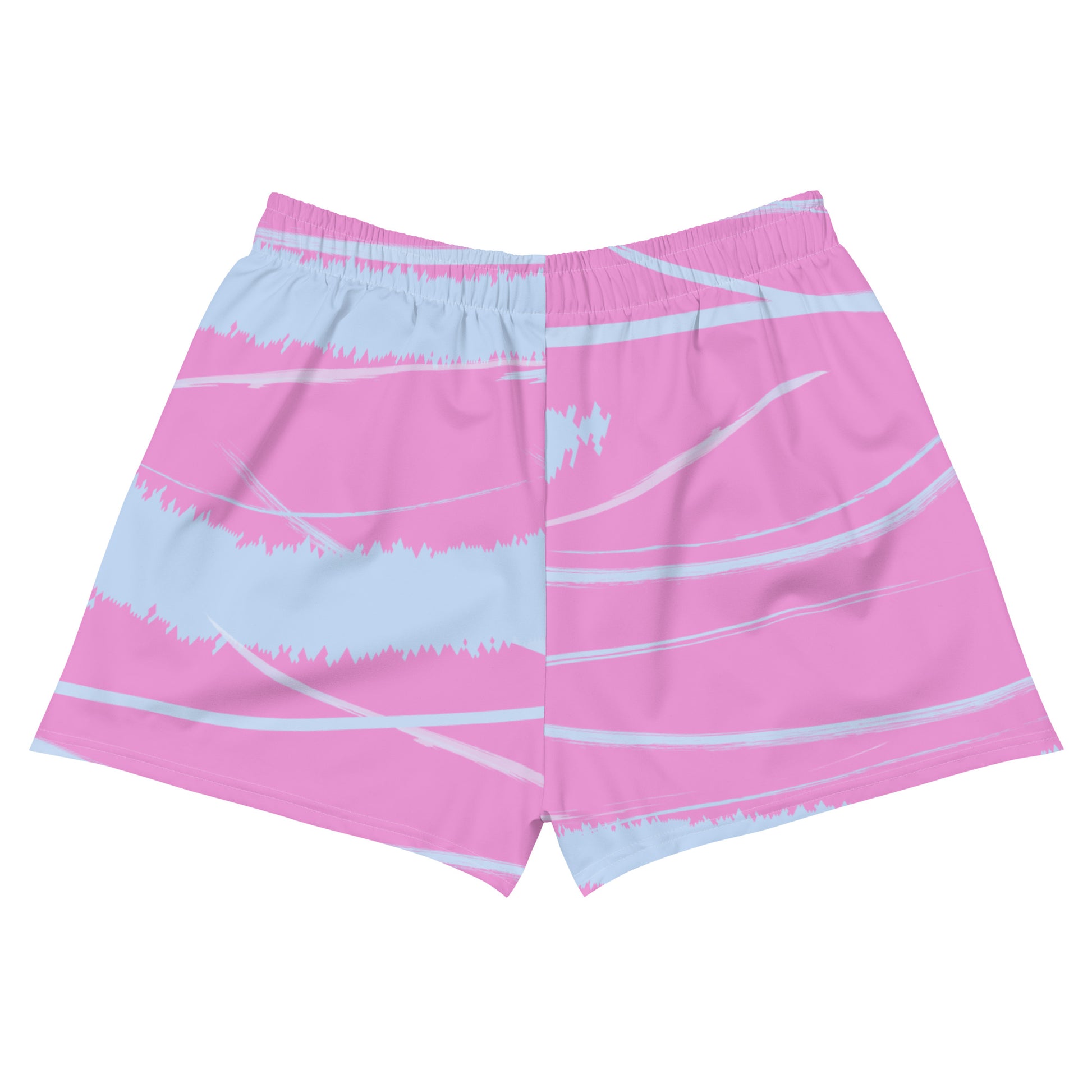 Pink blue womens shorts trunks back view