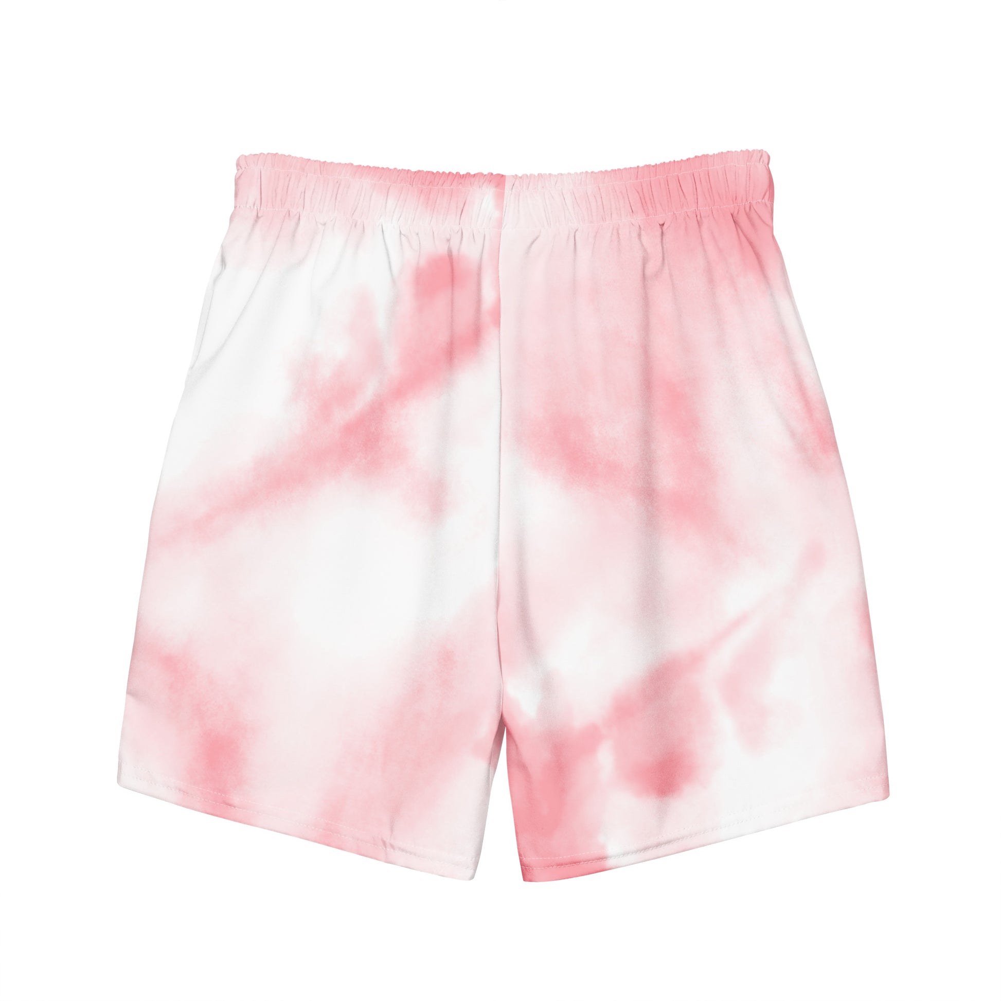 Pink tie dye mens trunks trunks back view