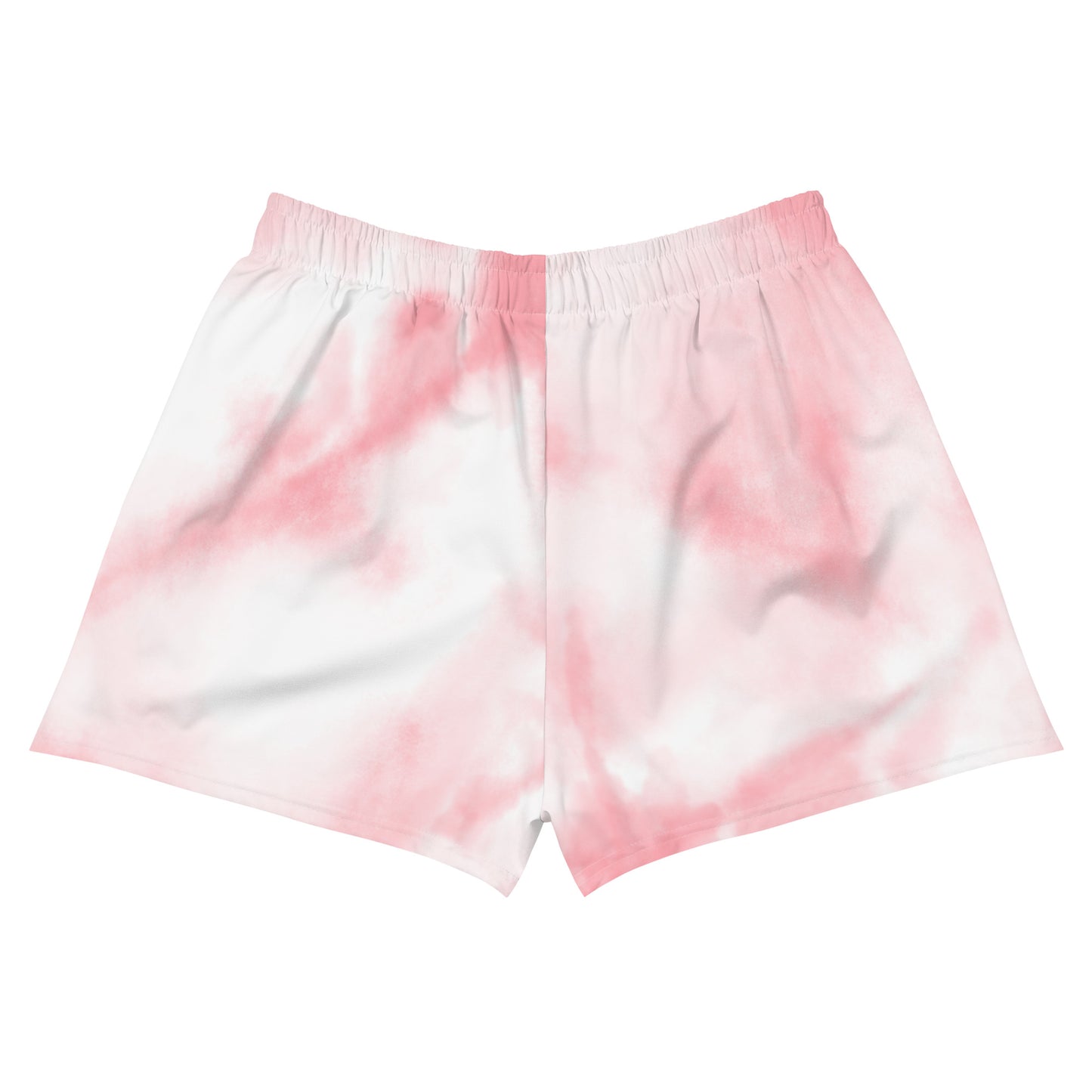 Pink tie dye womens shorts trunks back view