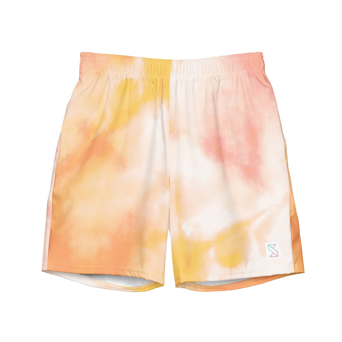 Sunburst tie dye mens trunks trunks front view