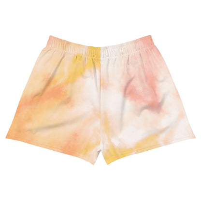 Sunburst tie dye womens shorts trunks back view